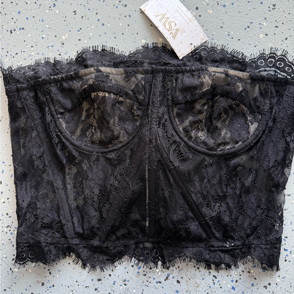 Black Lace Bustier